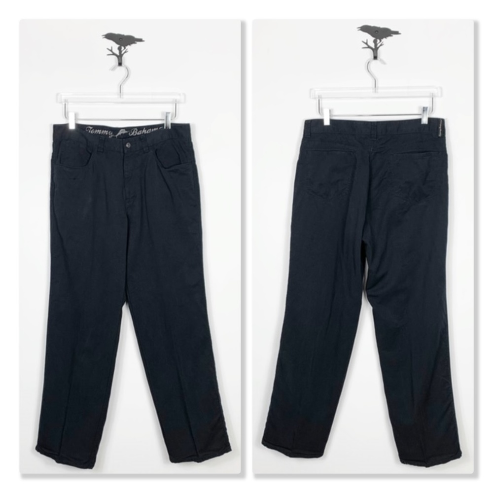 Tommy Bahama Black Tencel/Cotton Blend Pants